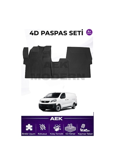 Peugeot Expert Sonrası Traveller 4d Paspas Seti 2018 Sonrası A++ Kalite 2 Parça