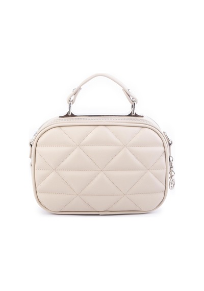 Nas Bag Zincirli Kapitone Çift Gözlü El Ve Çapraz Çanta Kum Dona 21x16 Cm Kum