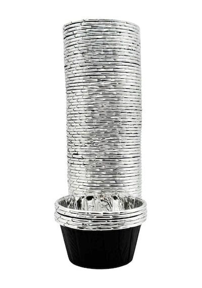 Silver Siyah Muffin Kek Kapsülü 50li Airfryer Uyumlu - V Kağıt Siyah Diğer