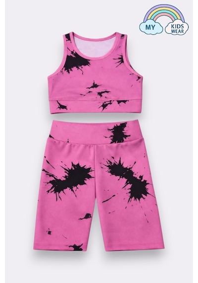 My Kids Wear Kız Çocuk Çok Amaçlı Desenli Mayo & Spor Takımı 12433 Beyaz - Yeşil