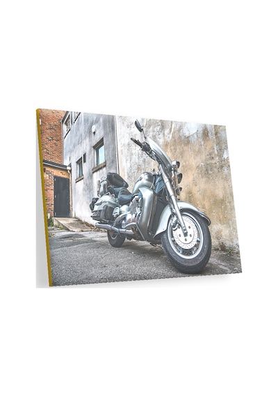 Cakasepetim Eski Binalar Ve Harley Davidson Ahşap Mdf Tablo