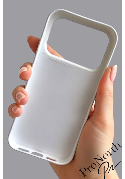 Apple iPhone 17-18 Pro Uyumlu Kılıf Logolu Lansman Soft Yumuşak Içi Kadife Silikon Kapak Beyaz Renk
