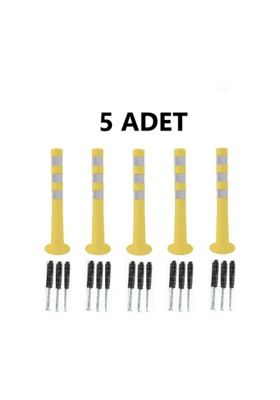 5 Adet Sarı Renk Otopark Düzenleyici 75 Cm Eco Delinatör