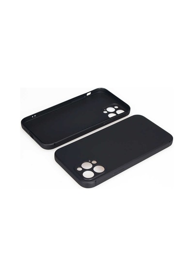 Mobilteam Apple iPhone 12 Pro Uyumlu İmax Silikon-siyah Siyah
