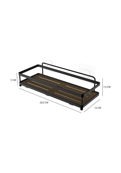 Teknotel Yapışkanlı Kancalı Banyo&mutfak Rafı Silver St180h Gri