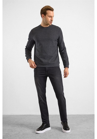 Süvari Antrasit Regular Düz Bisiklet Yaka Sweatshirt Ssw2013700003-s08