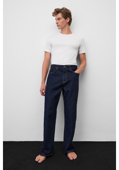 Grımelange Grimelange Ryder Erkek Loose Fit Koyu Lacivert Jeans