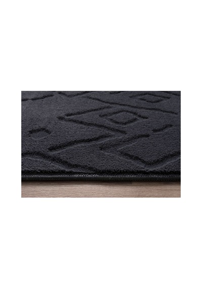 Plato Halı Opqo İskandinav Premium Yıkanabilir Polyester Kaymaz Taban Antrasit Halı
