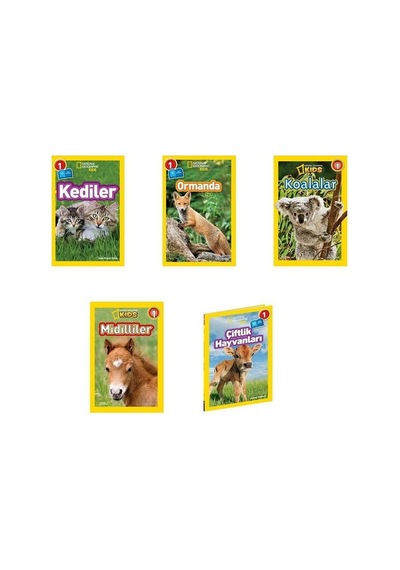 National Geographic Kids Okuma Kitapları Seviye 1 Tatlı Hayvanlar Seti - 5 Kitap Takım - Melissa Stewart - Beta Kids