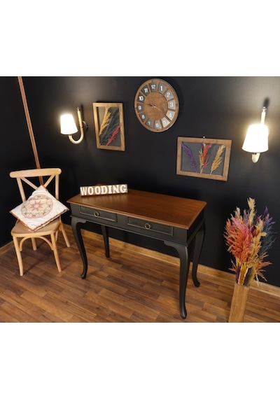 Wooding 120 Cm Çekmeceli Masif Siyah Ceviz Dresuar (548589655) Siyah