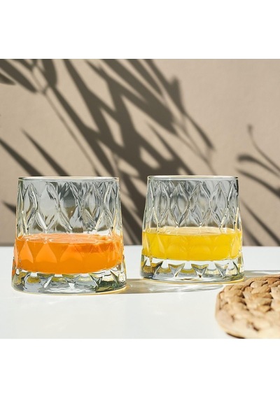 Kristal Desenli 2li Set Meşrubat Bardağı Diğer