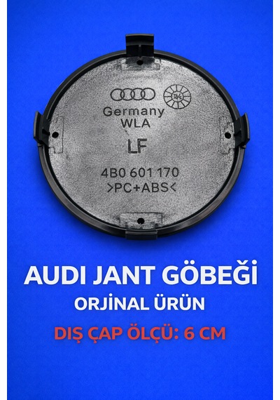 Audi Jant Göbeği Kapağı  Dış Çap 6 Cm. 4 Adet Takım ıdır