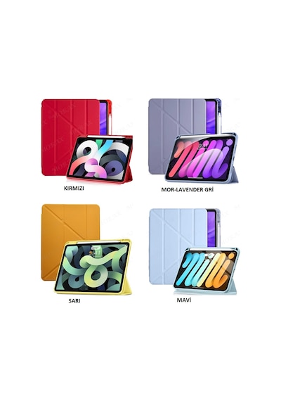 Apple Uyumlu iPad 10. Nesil 10.9 2022 Kılıf Kalem Bölmeli Mars Case A2696 A2757 A2777