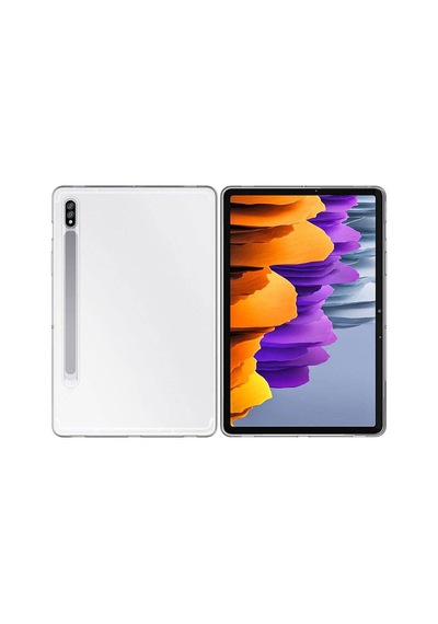 Zore Galaxy Tab S8 Kılıf Uyumlu Tablet Süper Silikon Kapak-renksiz