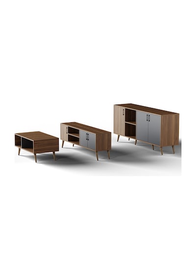 Mezza Set 1580-2070-1620 Exxen (Ahşap Ayaklı) Tv Ünitesi - Orta Sehpa - Konsol Seti Ürgüp - Antrasit Mezza Set 1580-2070-1620 Exxen (Ahşap Ayaklı) Tv Ünitesi - Orta Sehpa - Konsol Seti Ürgüp - Antrasit