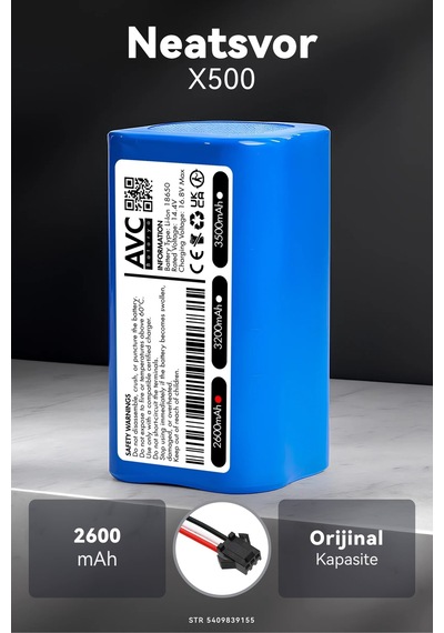 Neatsvor X500 2600mah Robot Süpürge Bataryası D.k