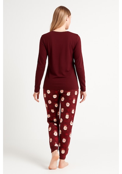 Mutlu City Kadın Yumuşak Doku Termal Pijama Takımı 42050 Vişne Çürüğü