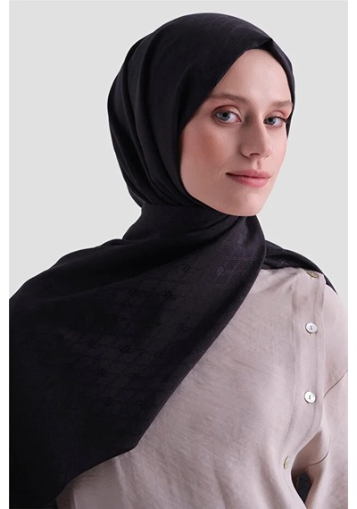 Armine Elegance Pamuk - İpek Şal P3001 Siyah