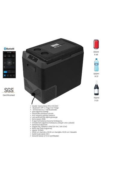 U-frigo Oto Buzdolabı Vesna Mono 50lt 12v/24v 0.75 Mm
