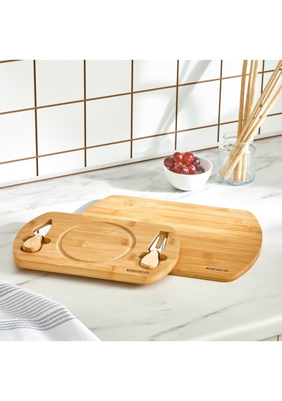 Lily Bamboo 2'li Pro Kesme Ve Sunum Tahtası Çok Renkli