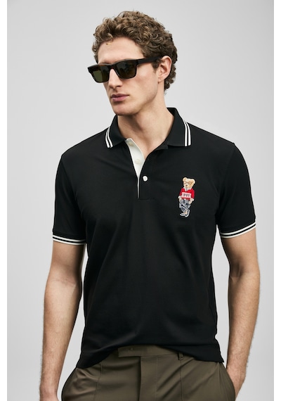 Lufian Brady Smart Erkek Polo Tişört Siyah Siyah 111040245100100 Siyah