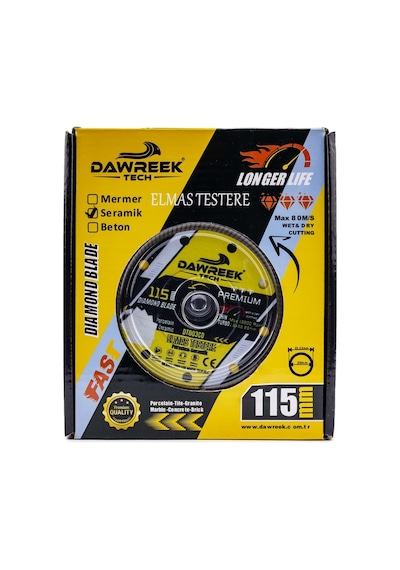 Dawreek Dt003cd 115mm Premium İnce Turbo Pro Elmas Testere Porselen-seramik