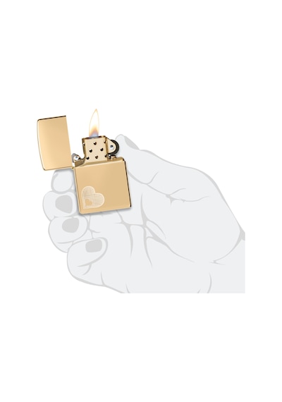 Zippo 254b Double Heart Design Çakmak Çok Renkli