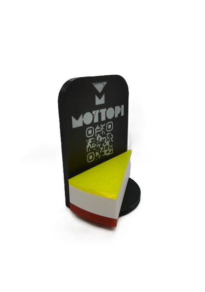 Qr Menü Standı Cheesecake Limonlu-1 Adet /dijital Menü Modern Stand,qr Menü Masaüstü Standı,karekod Menü,kafe Menü 1 Adet
