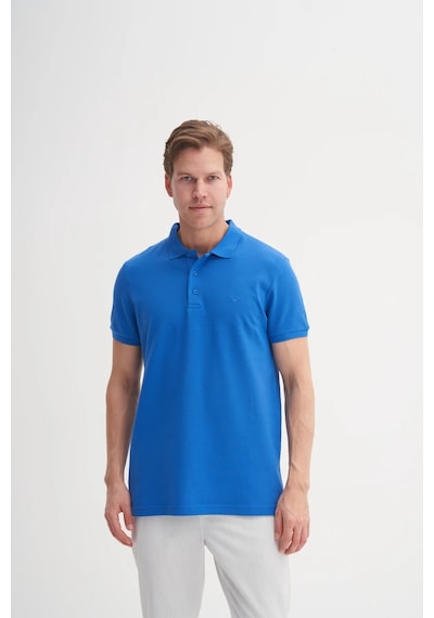 Cazador Erkek T-shirt Polo Yaka 4613 Cıvıt Mavısı Mavi