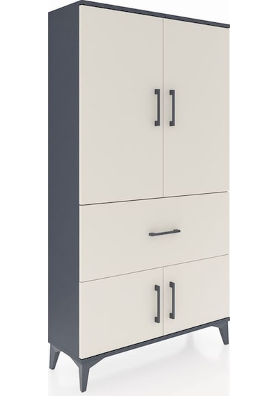Arges Dolap Tek Raflı Tek Çekmeceli Tek Askılı 88x30x163 Antrasit-aytaşı Antrasit Arges Dolap Tek Raflı Tek Çekmeceli Tek Askılı 88x30x163 Antrasit-aytaşı Antrasit