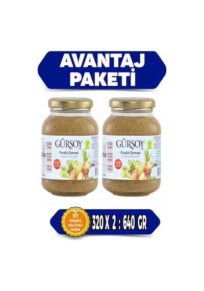 Palm Yağı, Renklendirici Ve Koruyucu Içermeyen Saf Fındık Ezmesi Avantaj Paket 2 Li