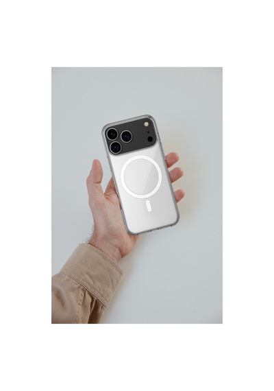 Apple iPhone Uyumlu  17 Pro Max Kılıf Magneticsafe Şeffaf Silikon - Şeffaf