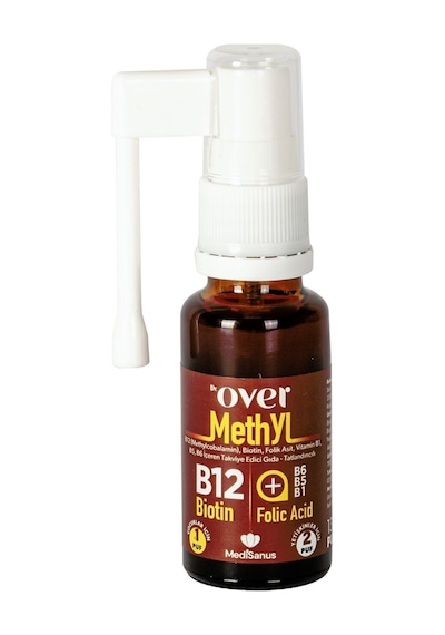 Dr. Over B12 Plus Biotin Folik Asit Vitamin B1 B5 B6 İçeren Takviye Edici Gıda 2 x 20 ML