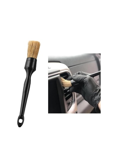 Oto Detay Temizlik Fırçası Araba Klima Temizleme Fırçası, Araç İç Temizlik Fırçası, Yumuşak Doğal Kıl, Çizmez Detailing Brush, Havalandırma & Konsol Temizleme Fırçası