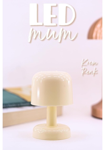 Led Mum İskandinav Tip Pil Dahil Dumansız Alev Ledli Yapay Dekoratif Mum Dekor Işığı Pt427 Krem Genel