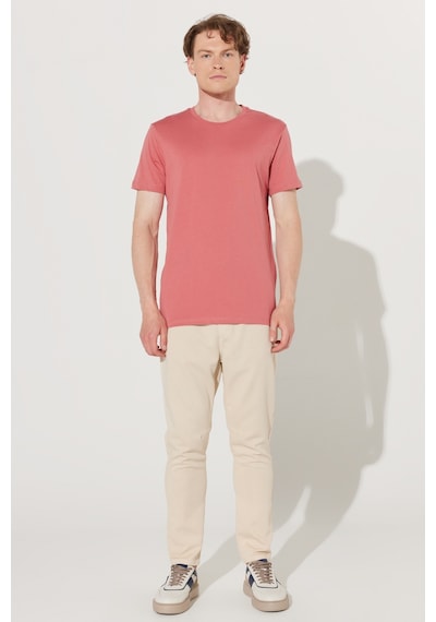 Ac&Co / Altınyıldız Classics Slim Fit Bisiklet Yaka Kısa Kol Pamuklu Erkek Tişört Kiremit
