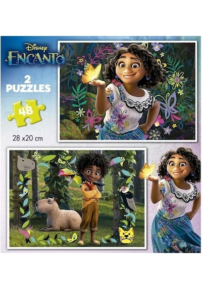 Educa 2x48 Parçalık İkili 4-6 Yaş Çocuk Puzzle - Encanto Sihirli Dünya- Kız Çocuk 1 Adet