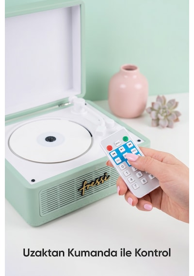 Fressi Fr-cd183 Riona Dahili Hoparlörlü Bluetoothlu Açık Yeşil Cd Çalar