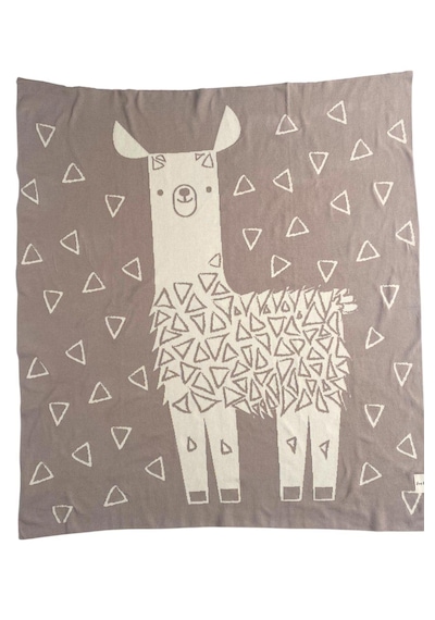 Organik Triko Bebek Örtüsü, Lama 80x90 , Bej