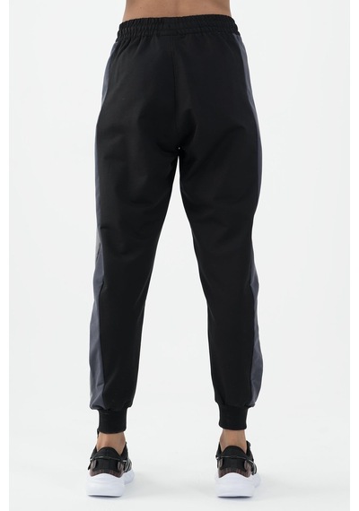 Maraton Sportswear Comfort Kadın Ribana Paça Basic Siyah Eşofman Altı 22183-siyah Siyah