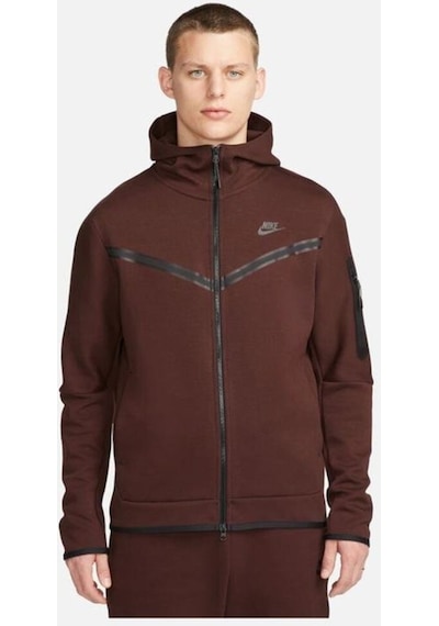 Sportswear Tech Fleece Hoodie Erkek Sweatshirt Cu4489-227 Kahverengi