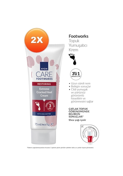 Footworks Topuk Yumuşatıcı Ayak Kremi 75ml İkili Paket