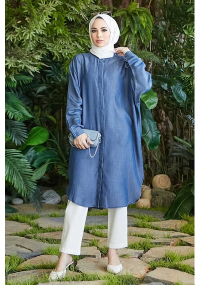 6600-Standart Tunik Koyu Mavi