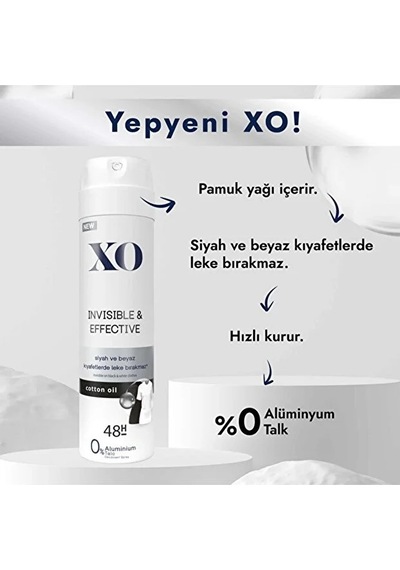 Xo Deodorant Sprey & Invisible & Effective Kadin 150ml