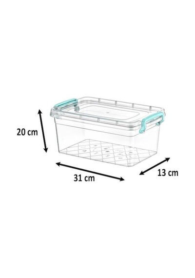 Plastik Kutu Kapaklı Saplı Saklama Kabı 5.5 Litre 20 X 31 X 13 2li Plastik Turuncu Diğer