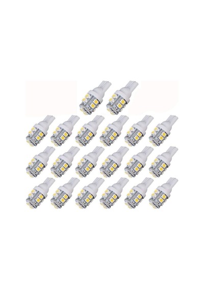 K Jıngkelaı Jklcom T10 Led-ampul 20 Adet T10 3528 10 Smd Led Ampul W5 W 921 16 T10 Kamalı 10-smd Led Ampul