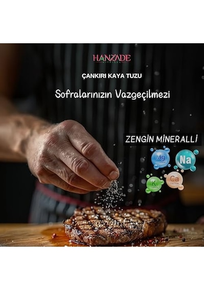 Yemeklik Kristal Kaya Öğütülmüş Tuz Çankırı 1kg