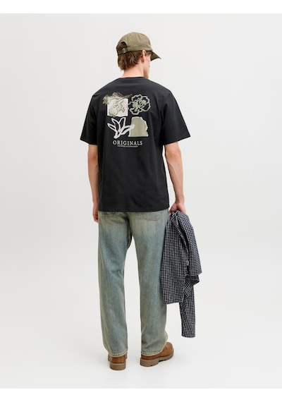 Jack & Jones Montauk Allover Print Erkek Siyah Tişört 12292148-b