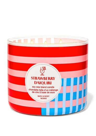 Strawberry Daiquiri Büyük Mum 411 G Beyaz