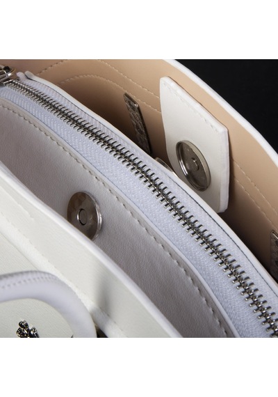 Nas Bag Kadın Mini Sepet Çanta El Ve Çapraz Çanta Beyaz Golf 20x18cm Beyaz